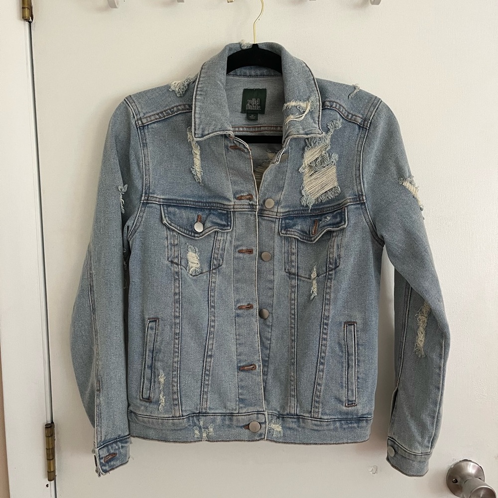 Wild fable distressed jean jacket